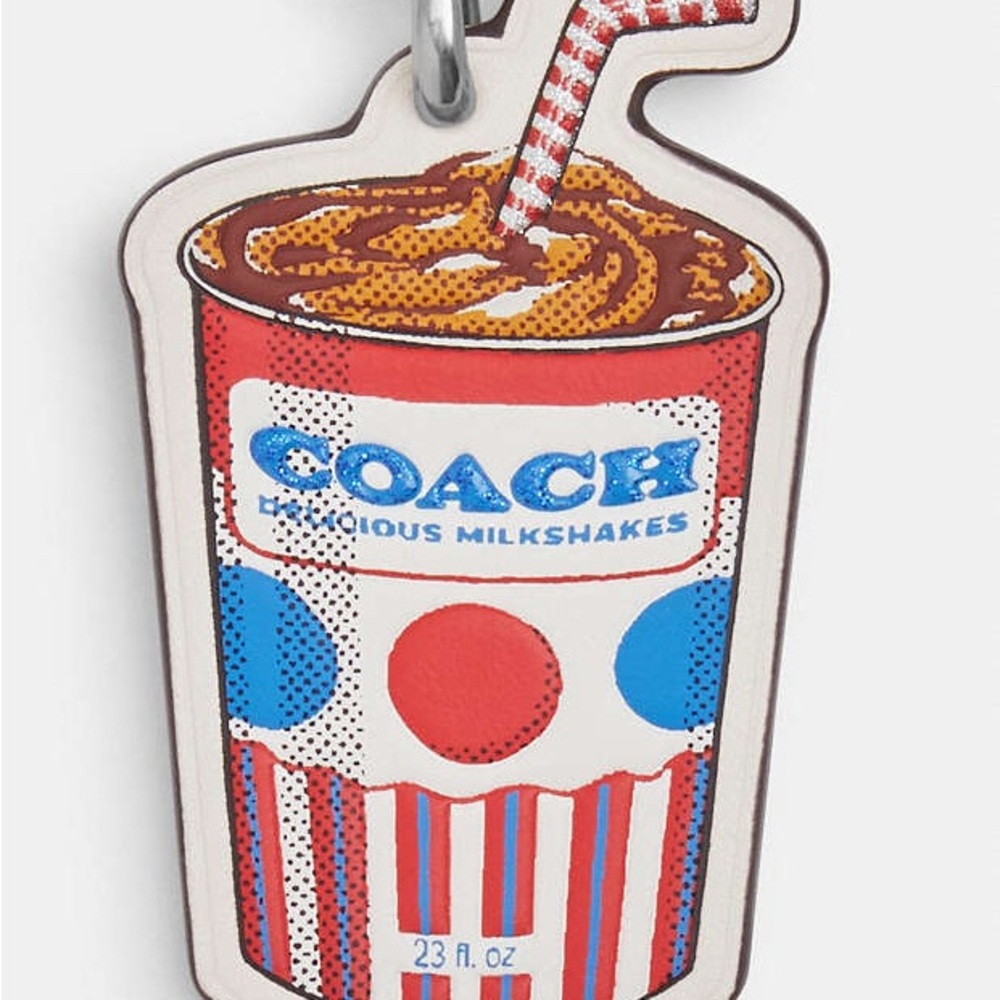 NWT-Coach-SET-Boardwalk Print-Lg Zip Wallet & Milkshake Keychain/Bag Charm-$436 - Picture 15 of 16